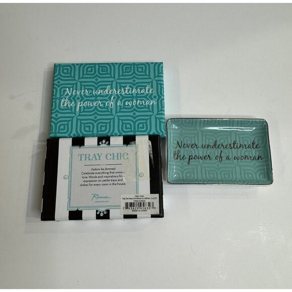 Rosanna L' amour Tray Chic Ceramic Tray in Gift Box Strong Woman - Picture 3 of 5